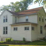 According to the Grinnell Campus directory found in the Grinnell Archives, this is where Sarah roomed during her last ~2 years at Grinnell College.  This was after leaving Mears Cottage, where she lived previously. As you will see in photo 40, this residence was not far at all from her previous dormitory! The next photo shows the same house with a view from down the street of Grinnell Campus.
DSC_0038.JPG
