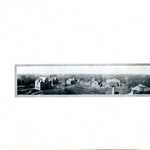 A wide view of the Grinnell Campus in the early days. We need to find the correct date, but it must be approximately 1940, judging from the rather modern looking building center right.   
File = FmChrisJones}GrinnellLibArchive=1911Cyclone001.jpg
