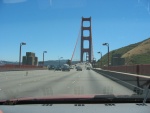 Well, Since 1938, This Bridge Has Withheld Heavy Trucks and Multitudes of Pacific Ocean Storms, So I guess It Will Hold My Little Red Plymouth!    Golden Gate Bridge, Entering San Francisco, CA.  (Photo = 118-1825.JPG )
