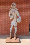 A Local Artist Shows the Town His Vision of a Football Player.   Main Street about one block North of, and on same side as, the Big J Restaurant Bowman, ND. I thought you would like to see this. There seems to be more interest in football iconography than that of ranchers & cowboys.  ************************************  (Photo = Summer2006 0282 ...... ZMM Page = 067 ...... WayPt = 077 `|k|' 2960ft)