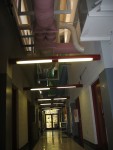 Third Level Hall. East View.   The next view will show the overhead pipes in greater detail.  Science Building,  USCA Campus, Aiken, SC.  ************************************  (Photo = 4983 ...... WayPt = `000 |w|' 420 ft)