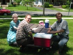 My Sister Jane (Beth) Gurr Meyer and Her Two Sons, Paul Meyer and Harry Meyer.  My sister lives on a small farm just West of Oberlin OH.  Paul and Harry run their own sawmill, carpentry shop, and cabinet shop. Photo = 0013. 