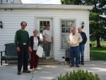 My Family At My Grandfather's Home: Nephew Harry Meyer, Sister Jane Meyer, Cousin Dee Willhite Harding, Nephew Paul Meyer, and Brother George Gurr.  Dee and her husband Gary Harding inherited the farm from her father.  Photo = 0021.  