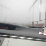 Continuing Along The Golden Gate Suspension Bridge, We Can See, Despite The Fog, A Much Better View Of The Two Giant Red Colored Bridge Support Cables Angle Up, And Disappear!  

File = DSC 0153 Resize602x400